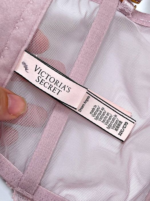 Рожевий бюстьє корсет бюстгальтер 70с (32с) victoria's secret оригінал