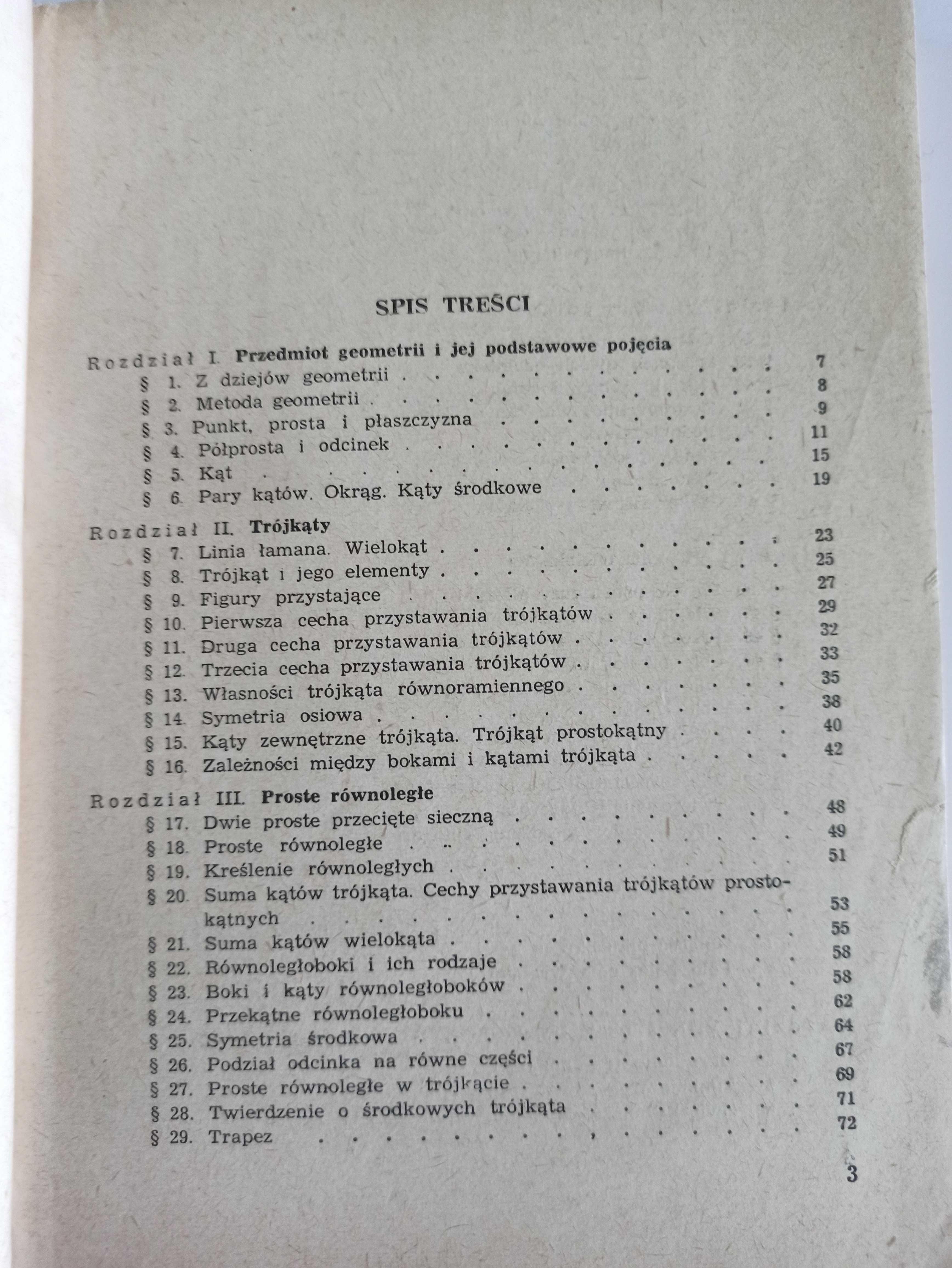 Geometria z trygonometrią - stary podręcznik dla ZSZ 1966 stan bdb