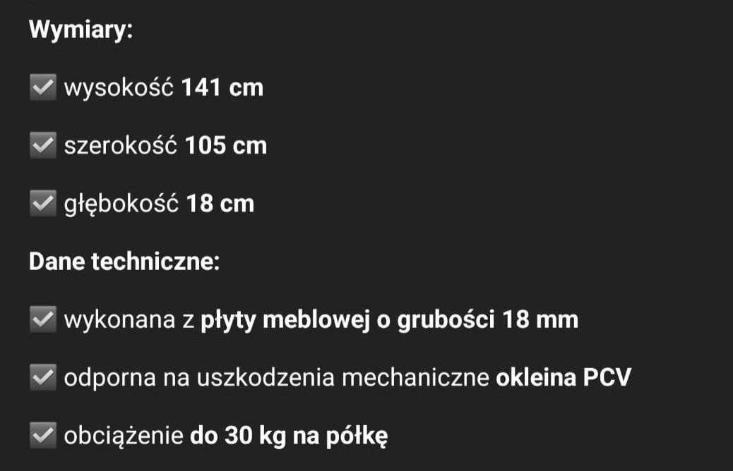 Sprzedam wiszący regał