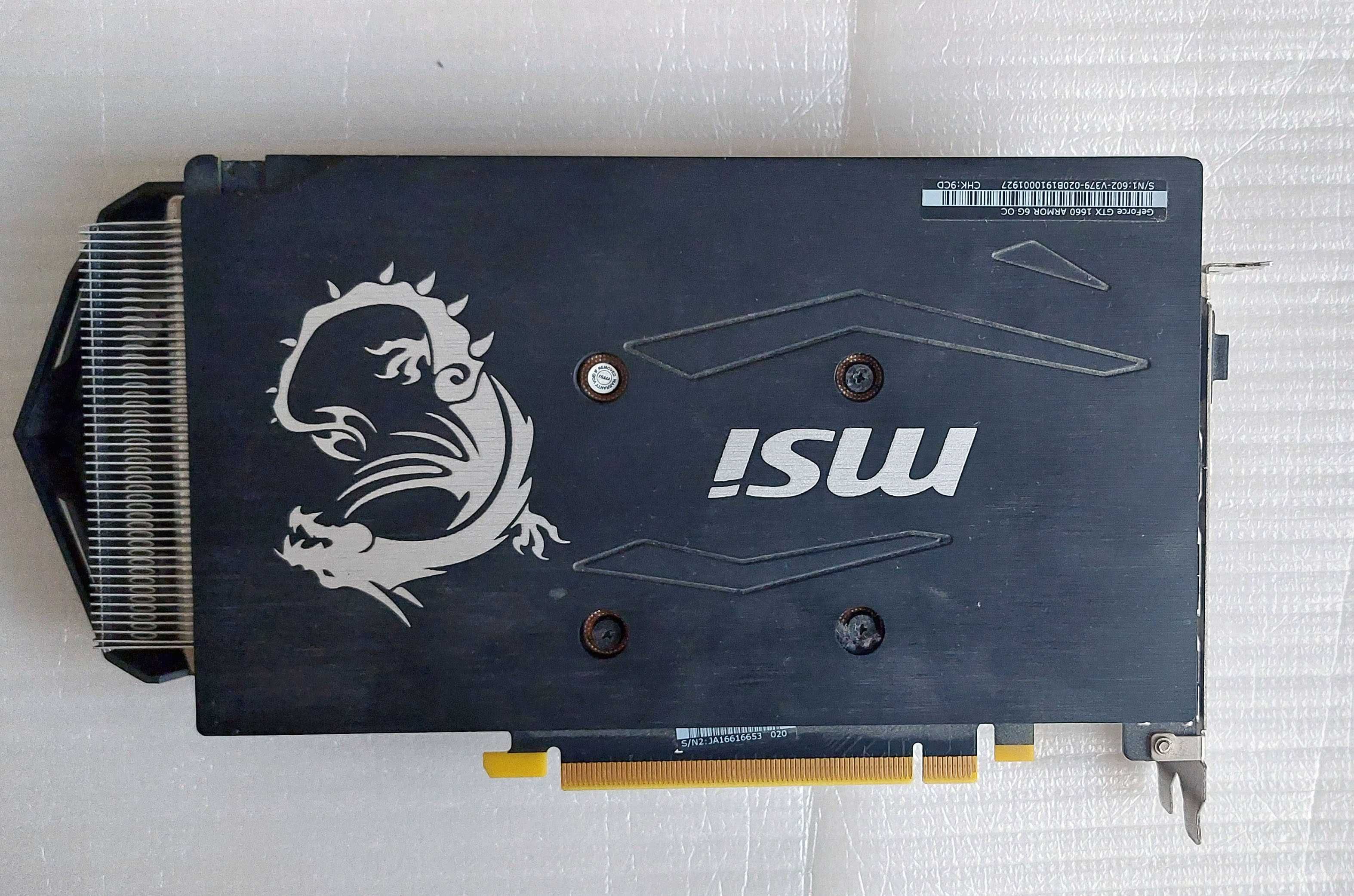 MSI GTX 1660 Armor OC 6GB