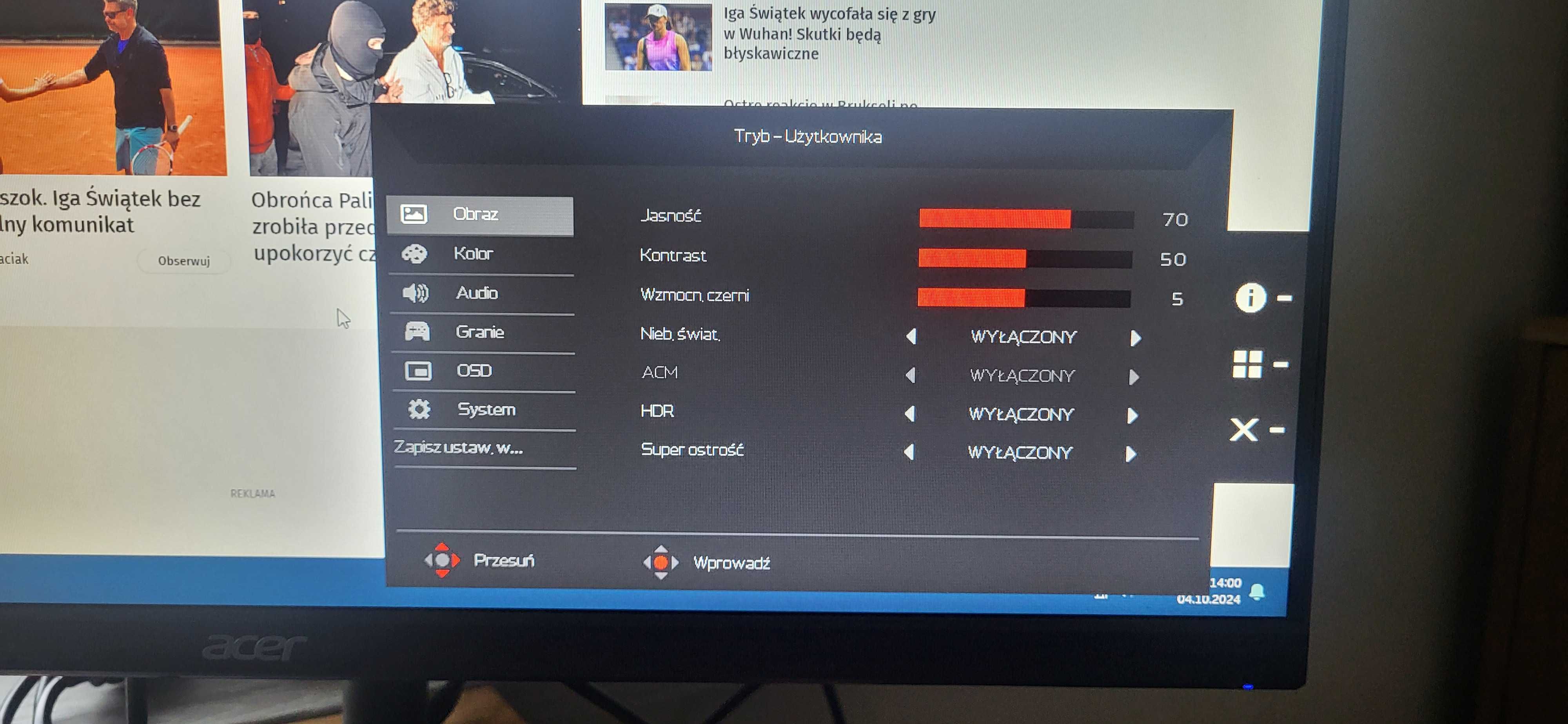 Acer Nitro XF252QXBMIIPRZX czarny 240Hz - działa