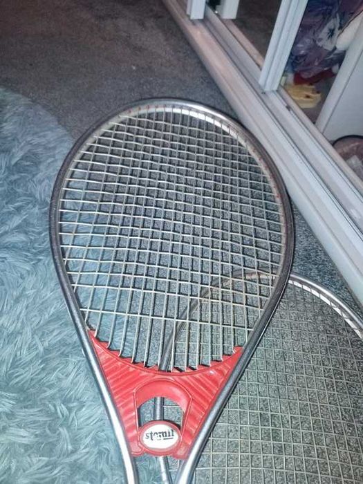 zestaw 2 szt Metalowych rakiet tenisowych Polonez Stomil z PRL-u