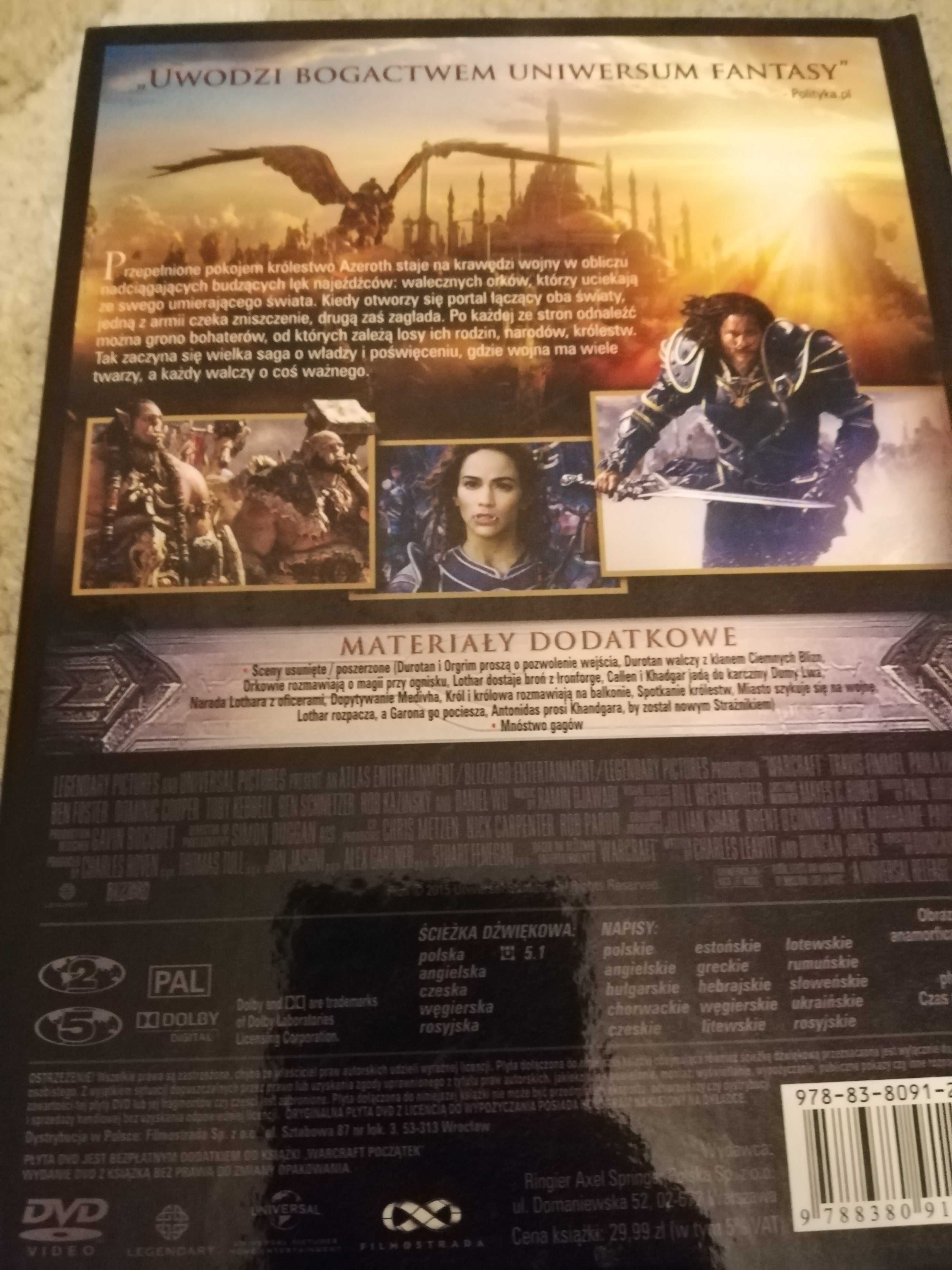 Książka z filmem Warcraft: Początek DVD