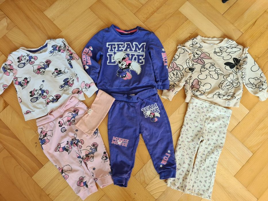 Dresy dla dziewczynki bawełniane Myszka Miki 74/80cm