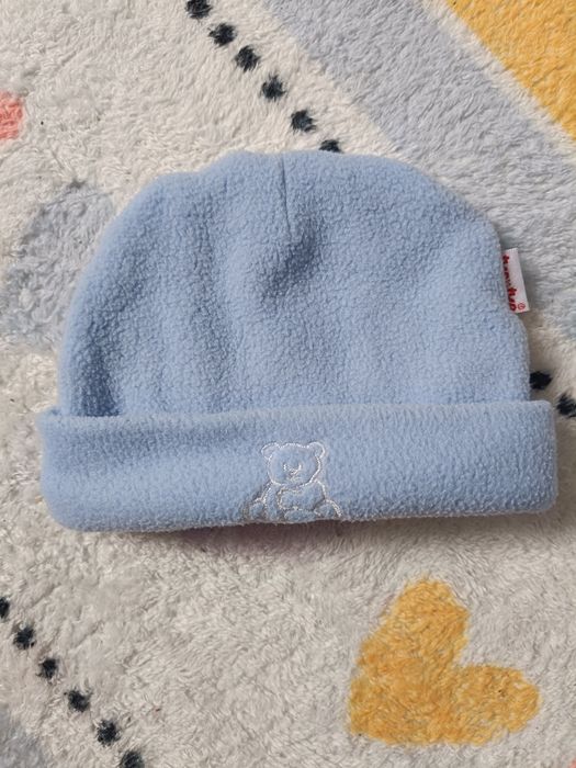 Polarowa czapka z misiem 6-12 miesięcy