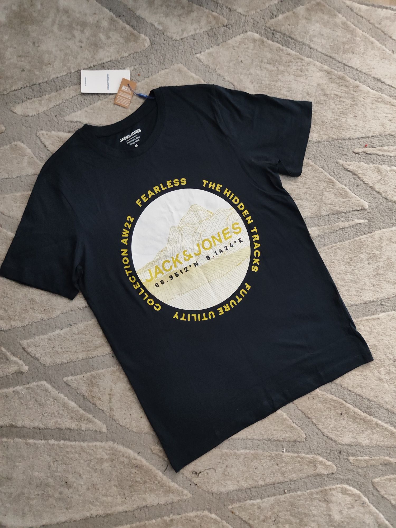 Фирменная футболка Jack & Jones с принтом(оригинал )р.S/M