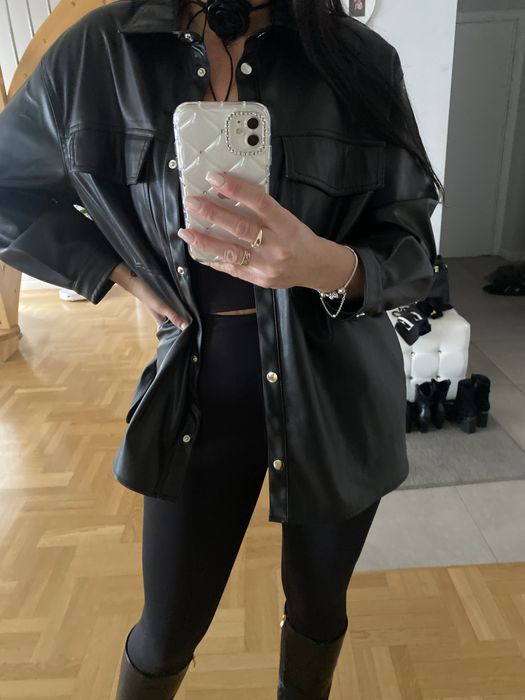 Koszula  katana  ekoskóra Stradivarius S/M