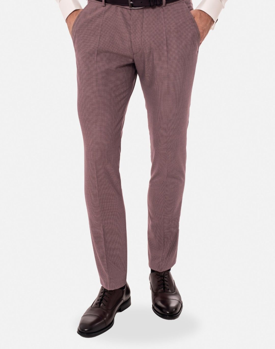 Garnitur  ROTIE RÓŻOWA slim fit jednorzedowa pw