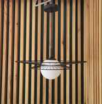 lampa wisząca sufitowa Italux Alison, czarna metal kula