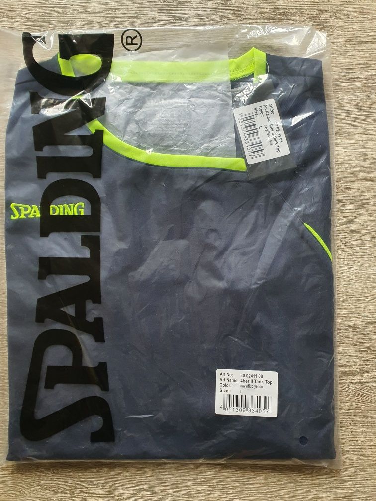 Koszulka bez rękawów sportowa damska Spalding, rozmiar L, nowa z metką