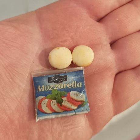Miniatury dla lalek barbie jedzenie akcesoria mozarella ser