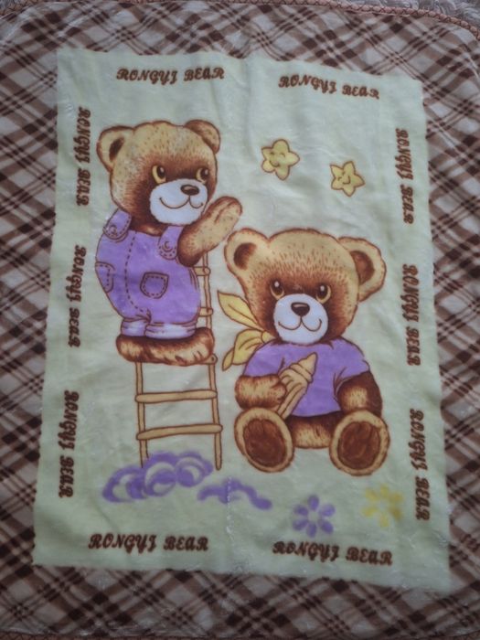 Дитяча велюрова ковдра-плед  Плед в ліжечко Ковдра в коляску