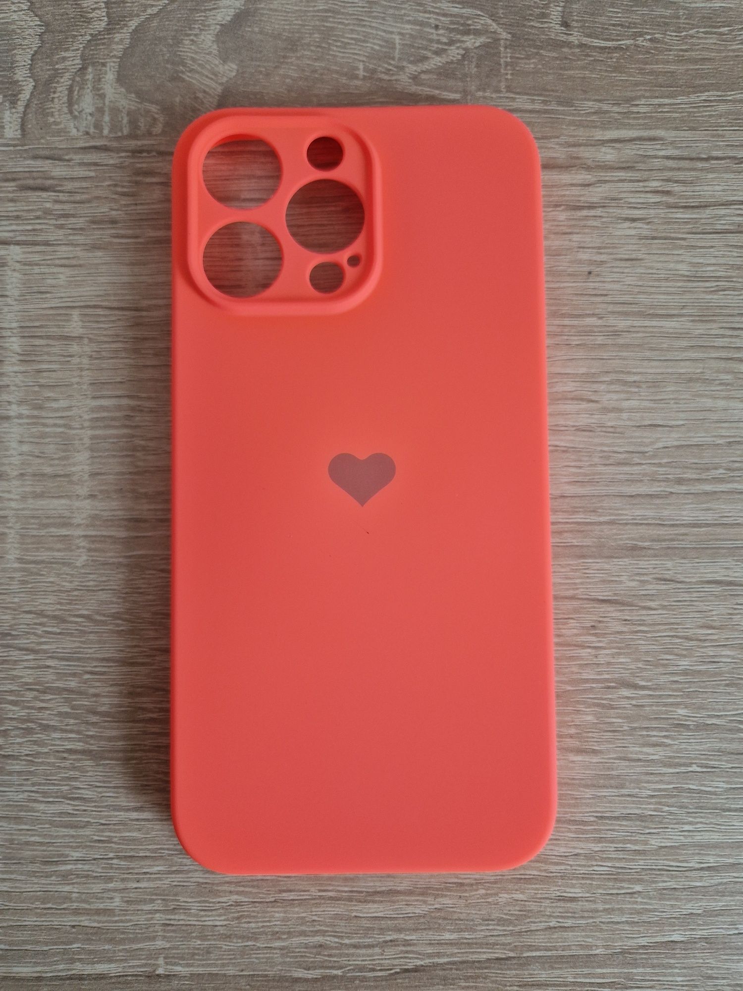 Etui Vennus Silicone Heart Case do Iphone 14 Pro Max wzór 1 koralowy