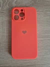 Etui Vennus Silicone Heart Case do Iphone 14 Pro Max wzór 1 koralowy