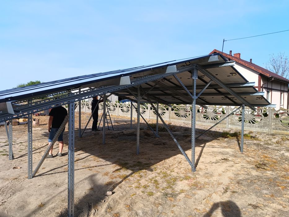 KONSTRUKCJA PV kompletna na grunt dwupodporowa fotowoltaika