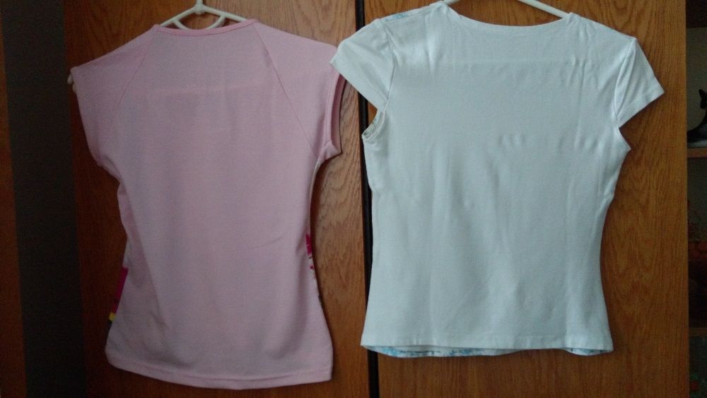 Bluzka z kwiatkiem krótkim rękawem dżetami cyrkoniami kamykami śliczna