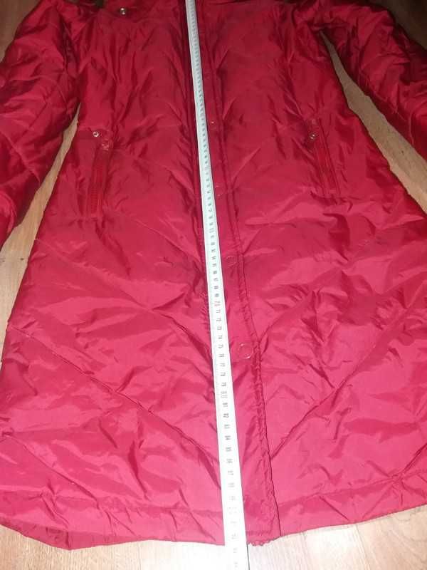 Płaszczyk zimowy czerwony S/176cm (313) ONLY