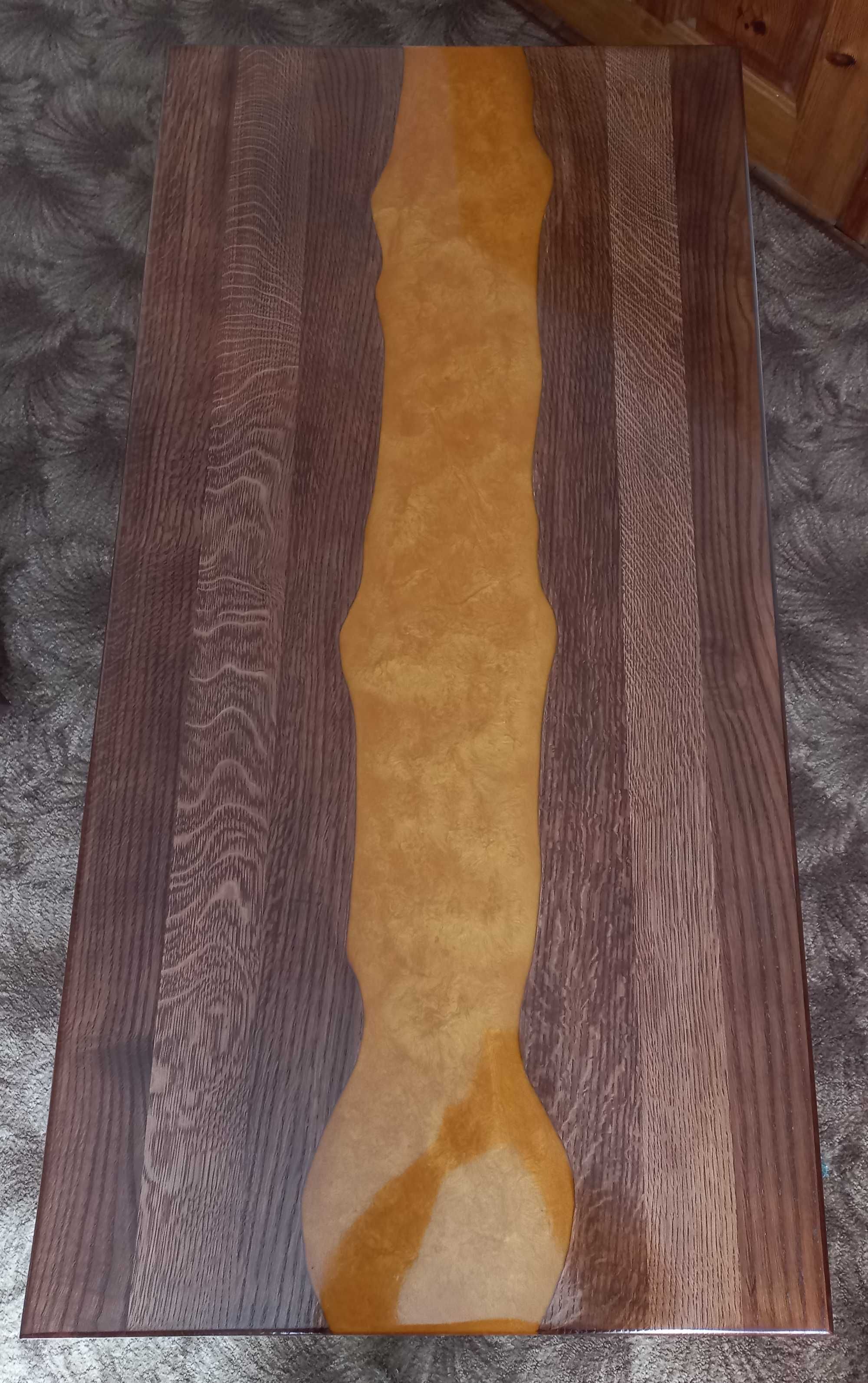 Stół kawowy z żywicą 120x60 cm