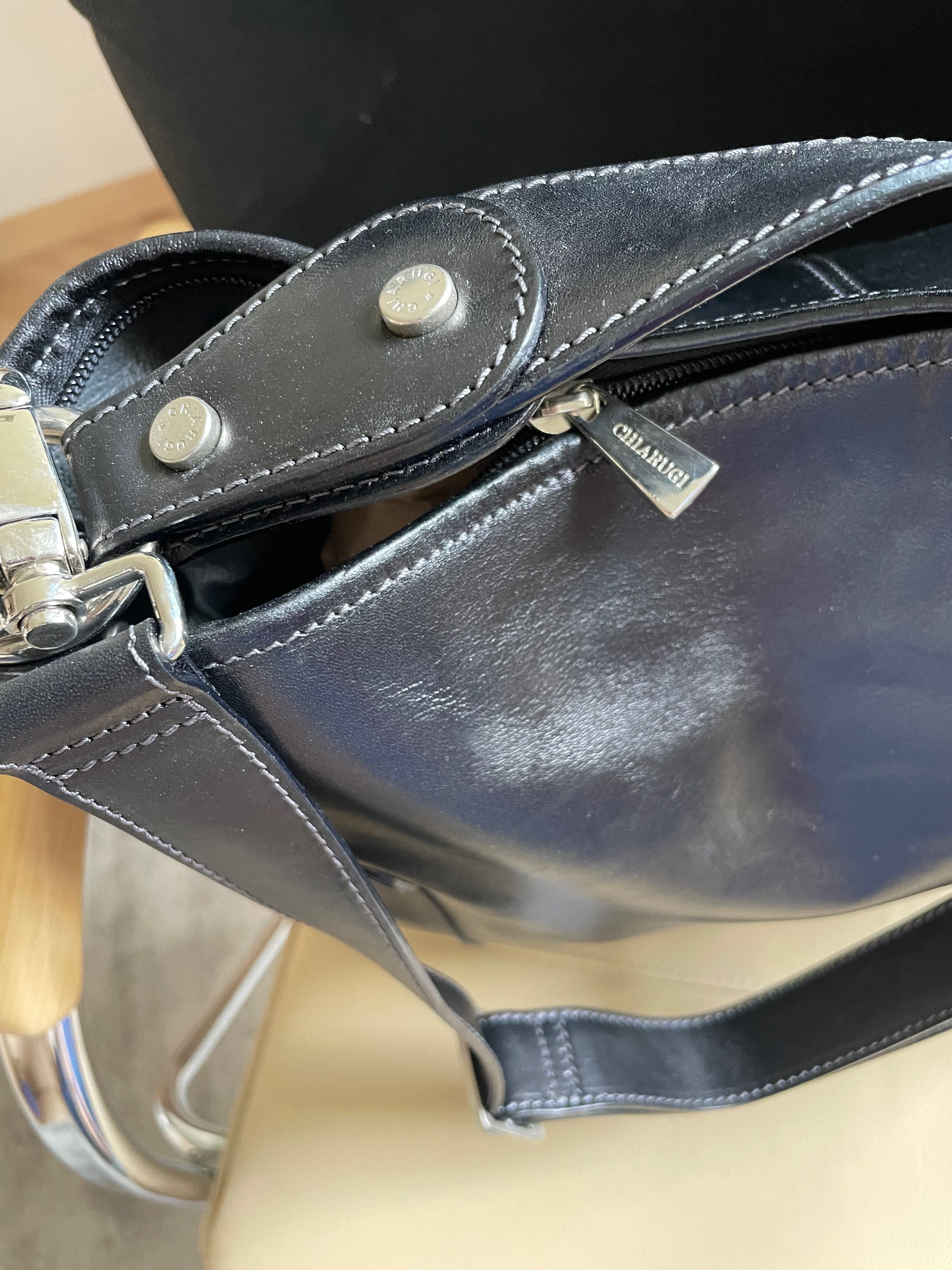 CHIARUGI Nowa oryginalna włoska skórzana torba L-XL mieści A4,dust bag