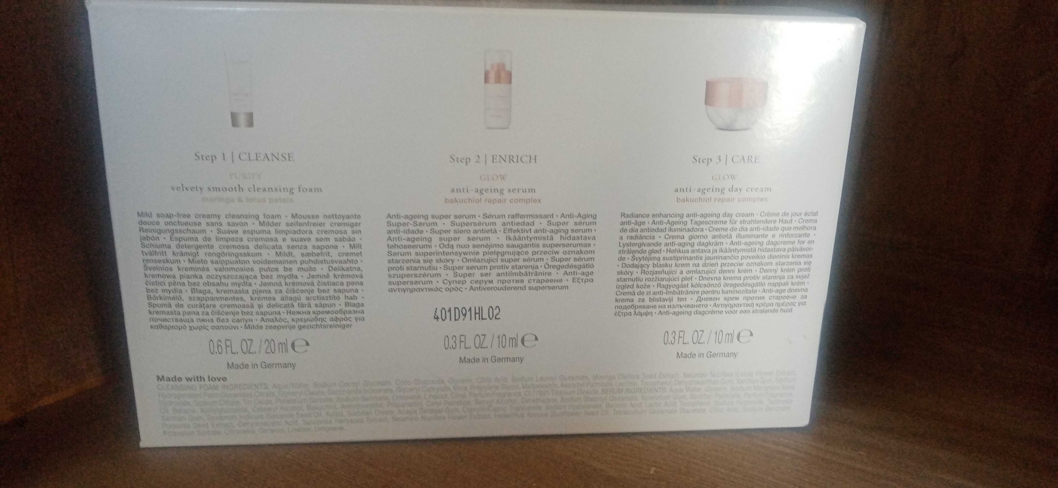Rituals namaste zestaw: krem do twarzy, serum, pianka