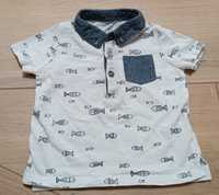 F&F 68 koszulka polo polówka t-shirt dla chłopca 3-6 m