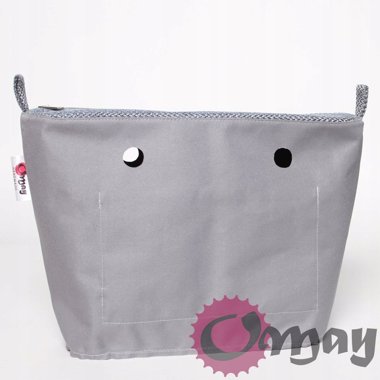 organizer OBAG STANDARD szary niebieska plecionka 2 kieszenie OMAY.PL