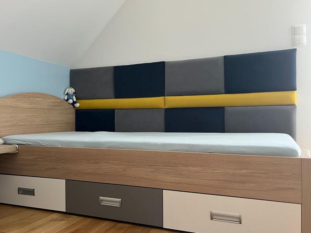 Łożko dziecięce z materacem 80x190 z szufladami