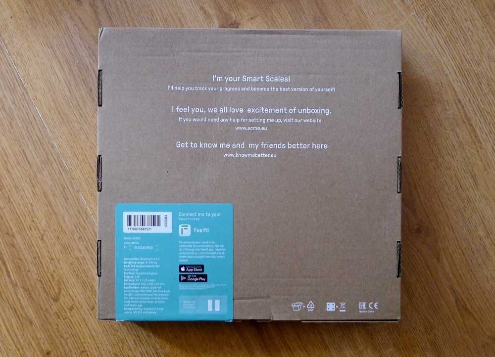 Waga Łazienkowa ACME SC103 Smart Bluetooth 180kg BIAŁA ZAPAKOWANA