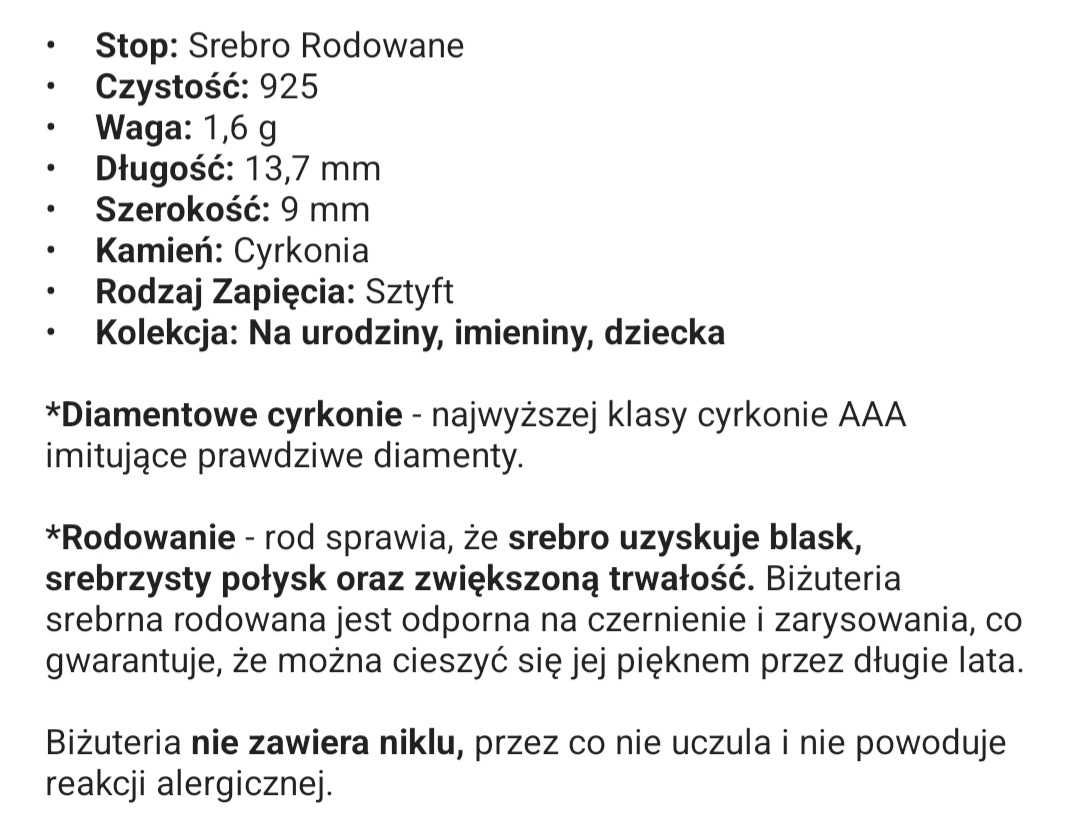 Kolczyki srebrne Jednorożce