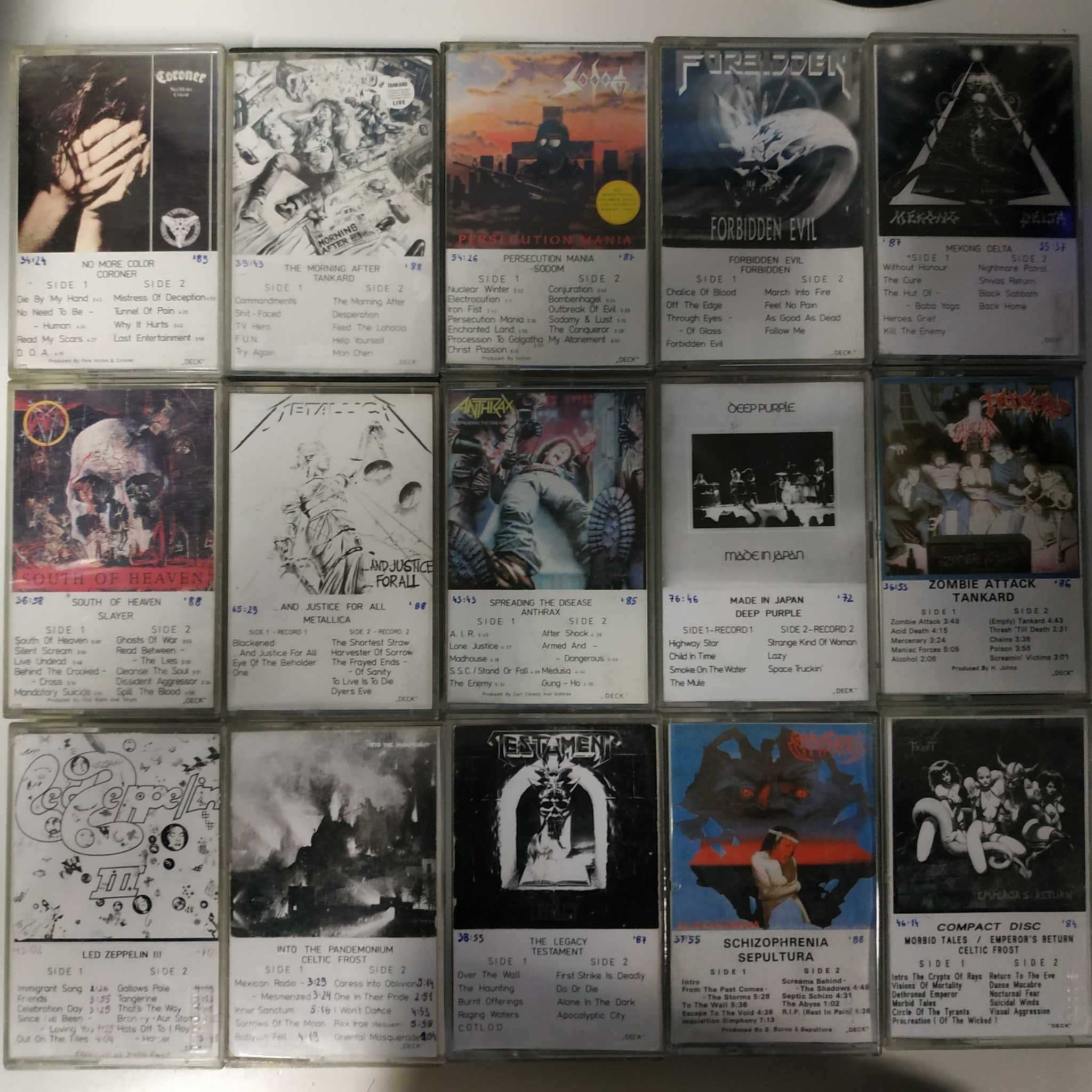 Kasety Magnetofonowe DECK Slayer Sodom Exodus Saxon Iron maiden