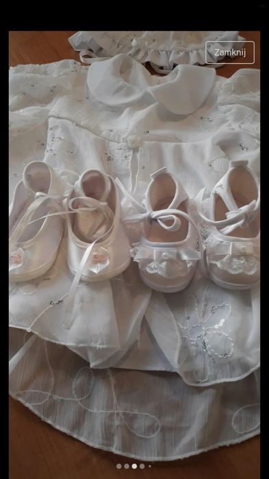 Sukienka, komplet do chrztu, na chrzest rozmiar 62-68