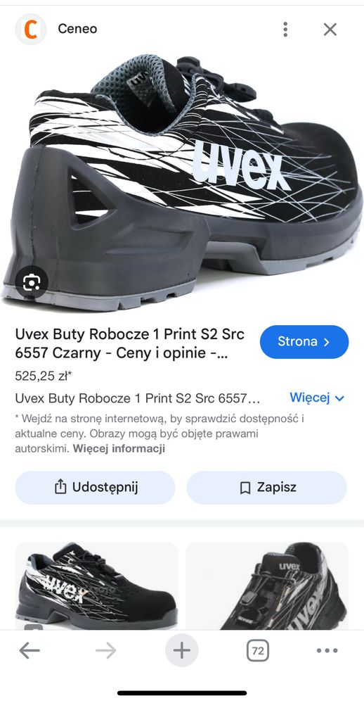 Buty robocze uvex s1 czarne 38