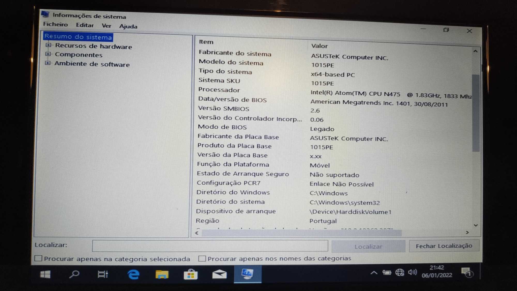 Portátil Asus Eee PC