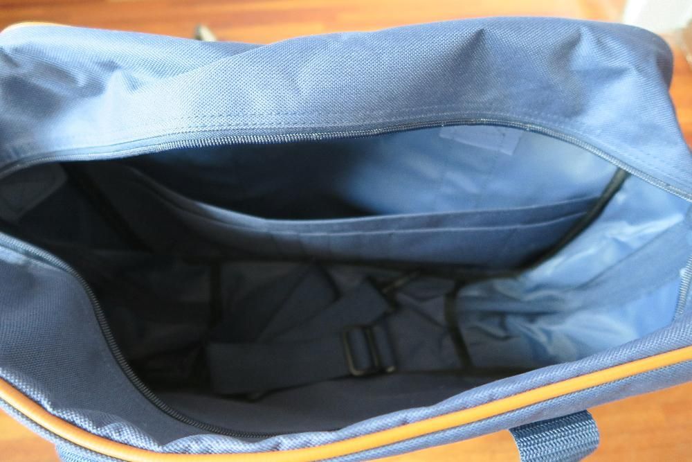 DUŻA torba etui laptop bagaż podręczny zapinana granatowy 40x30cm