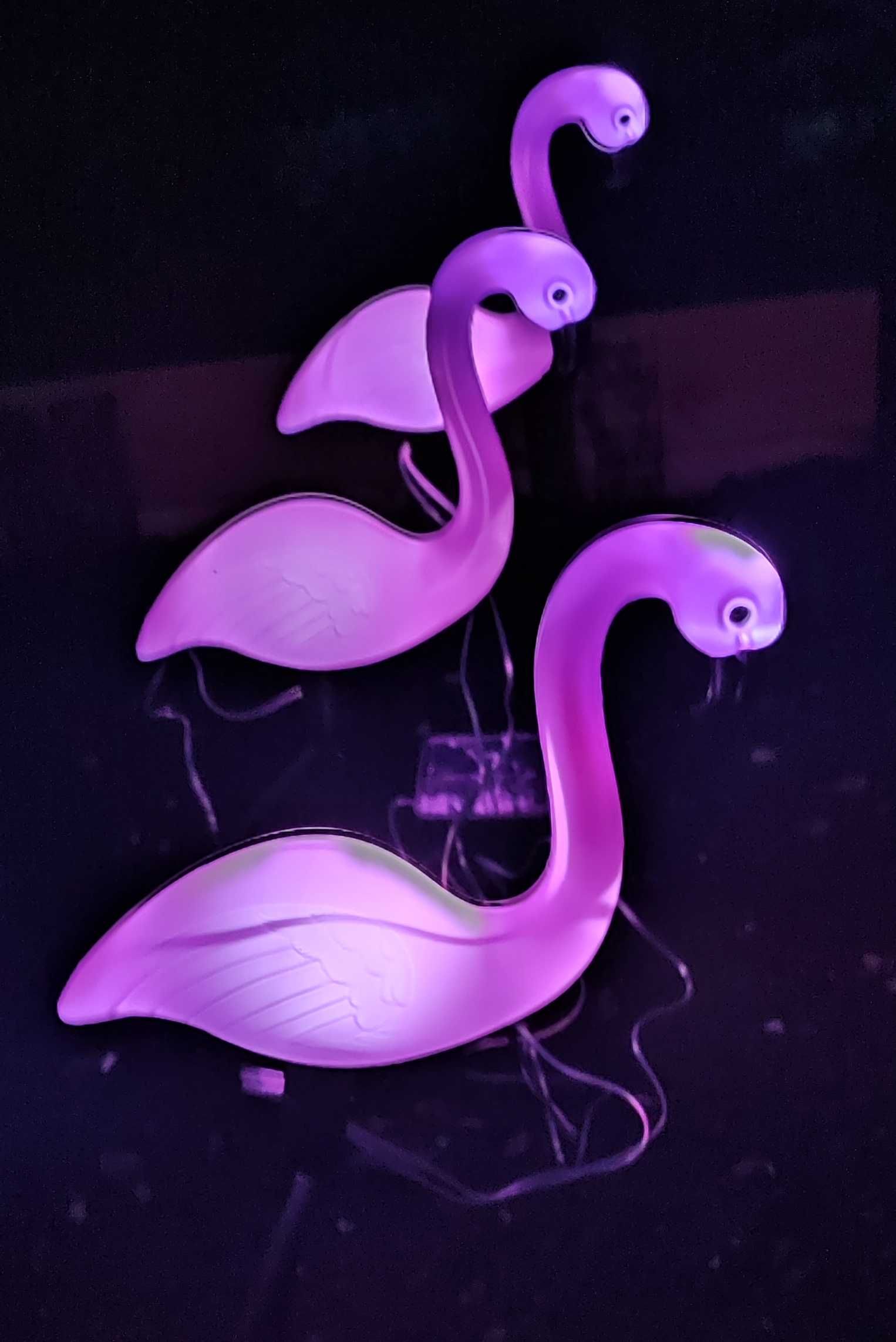 Lampa ogrodowa , solarna , Flamingi