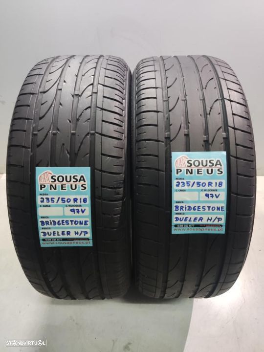 2 pneus semi novos 235-50r18 bridgestone - oferta dos portes