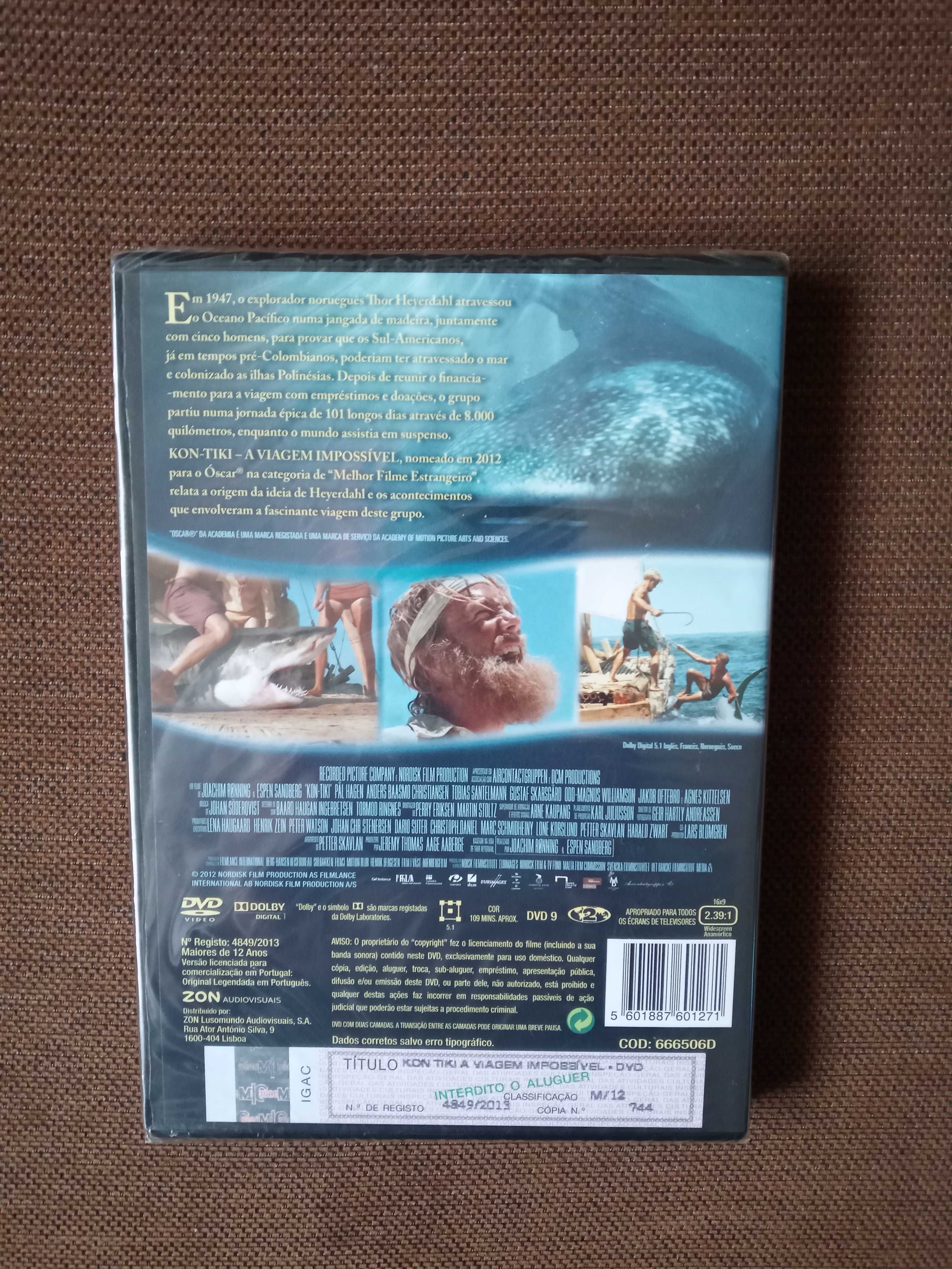 filme dvd original  kon tiki - a viagem impossível - selado