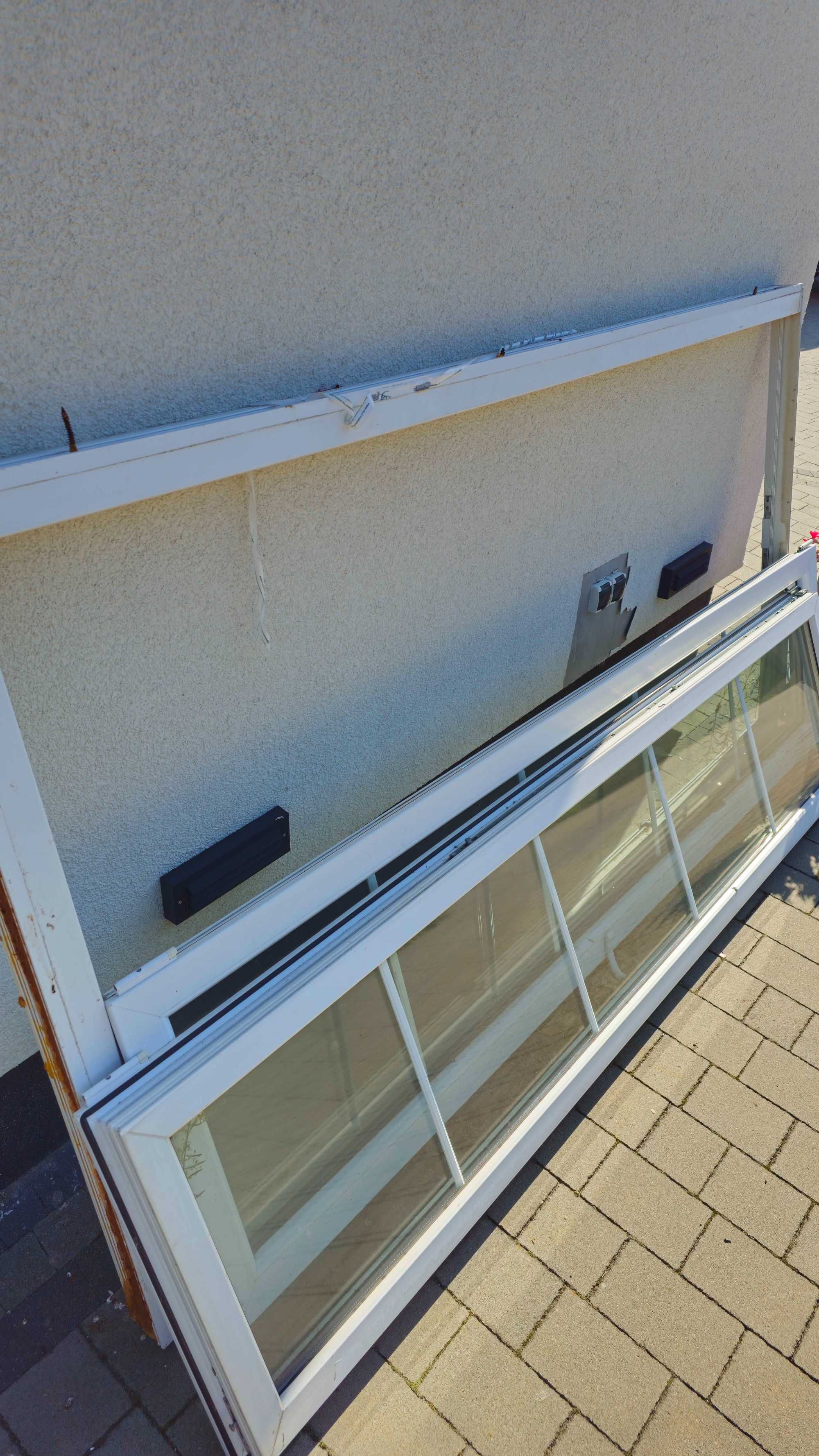 Okno tarasowe PCV 230x126 używane – do odbioru, 350 zł