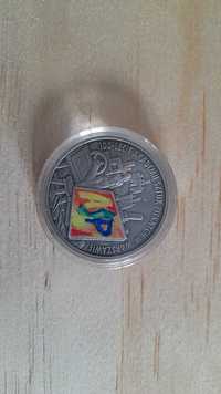 ASP srebrna moneta 2004, 100lecie 10 złotych kolor