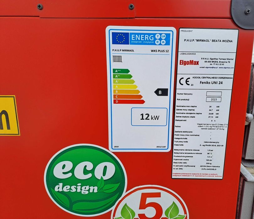 Piec 12kw 18 27 35kw Węgiel Drewno Kocioł 5 KLASA PRODUCENT