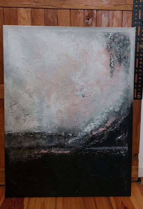 Baśniowy obraz strukturalny "Fairytale" 60x80 cm róż błekit