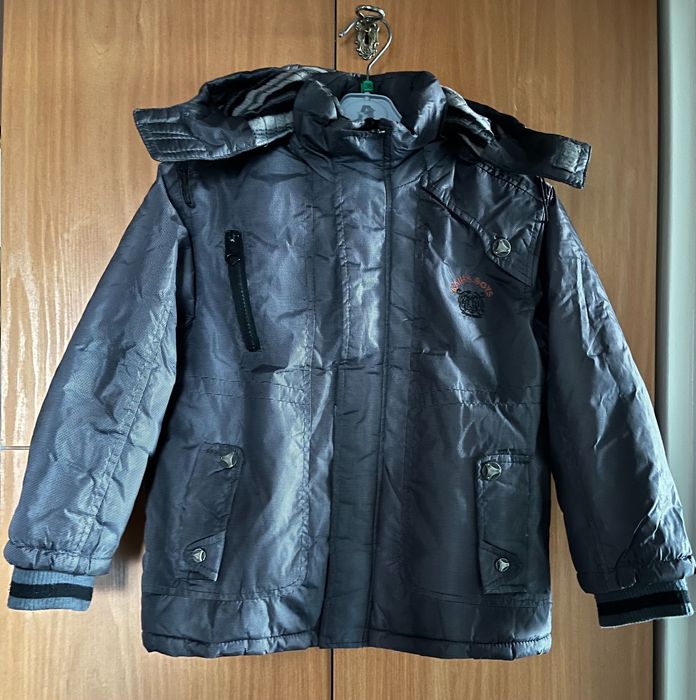 Kurtka bardzo ciepła zimowa wiatro i wodoodporna 122 cm.