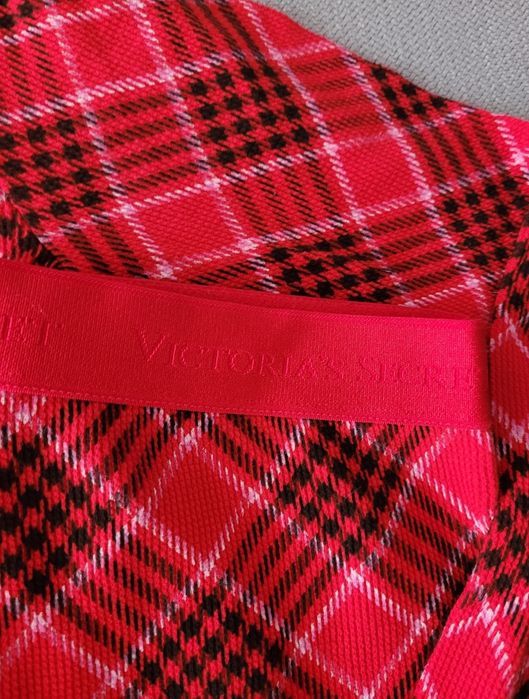 VICTORIA'S SECRET oryginalna z USA pizama thermal czerwona krata S