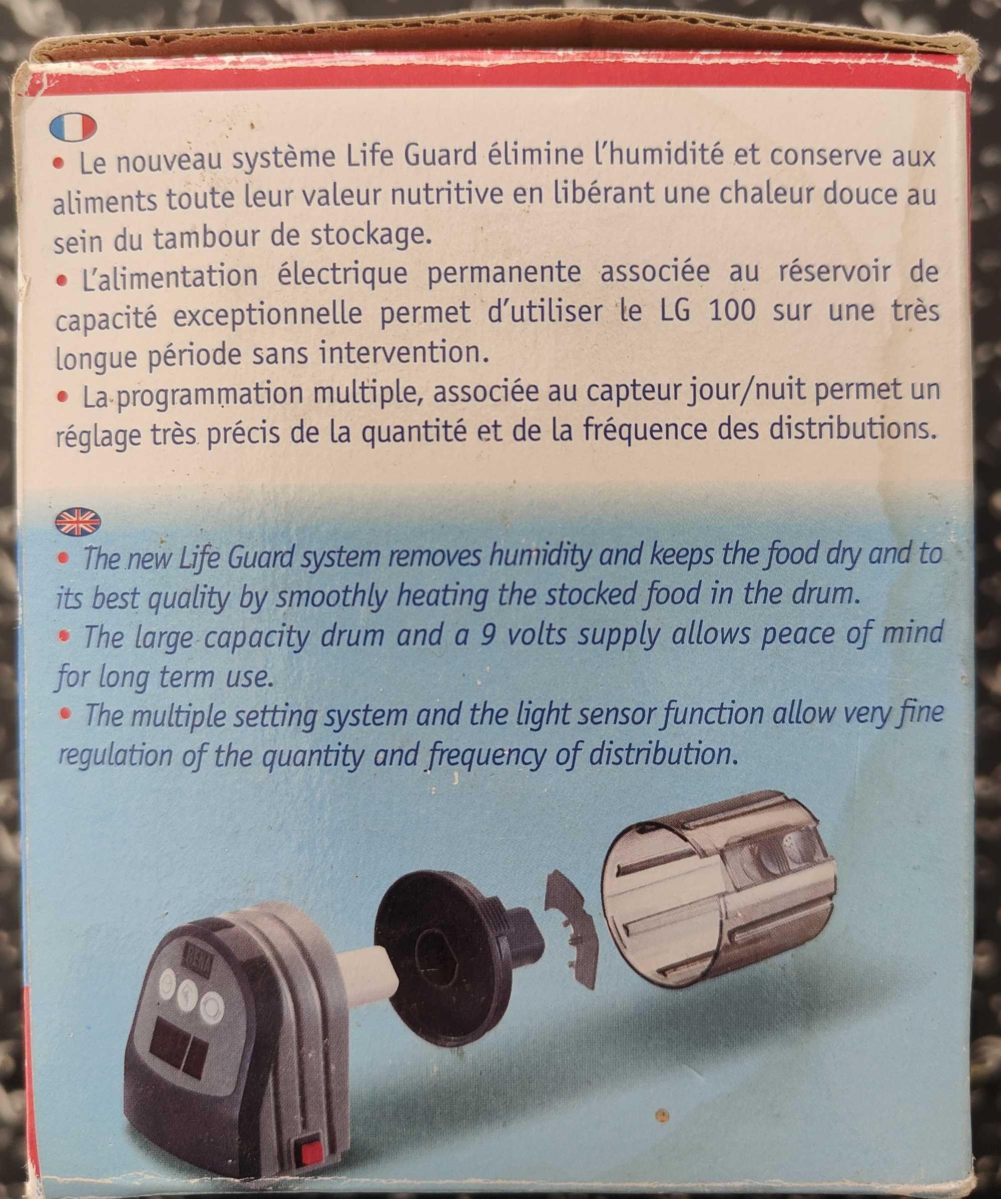 Distribuidor automatico de comida para peixes de aquario-comedouro