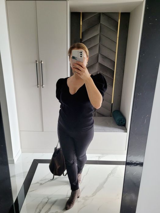 Wełniany sweter premium z bufiastymi rękawami vitkac moliera