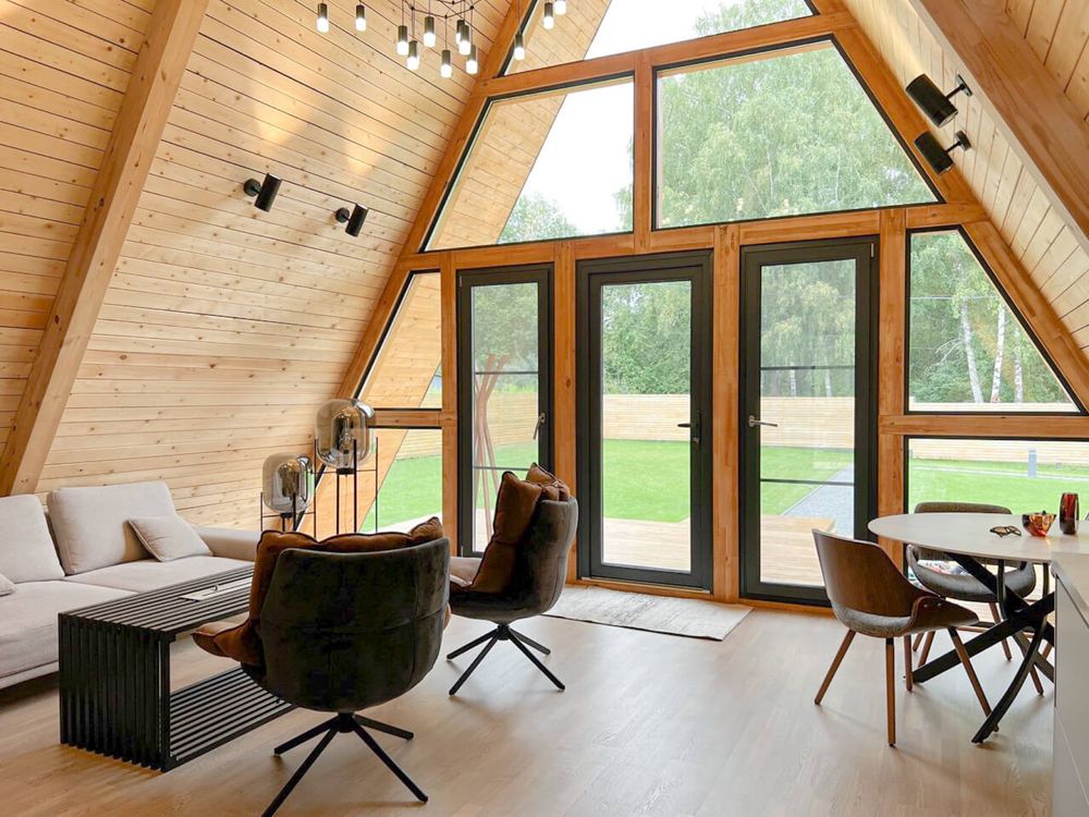 Строительство домов в стиле A-Frame.