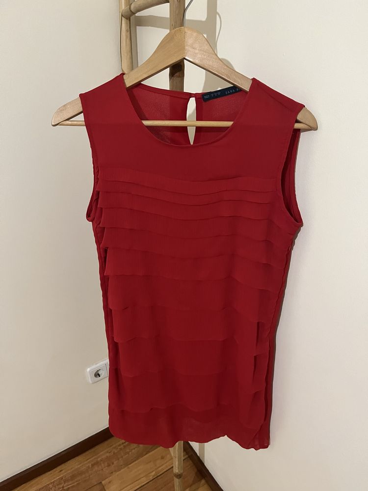 Vestido vermelho Zara M