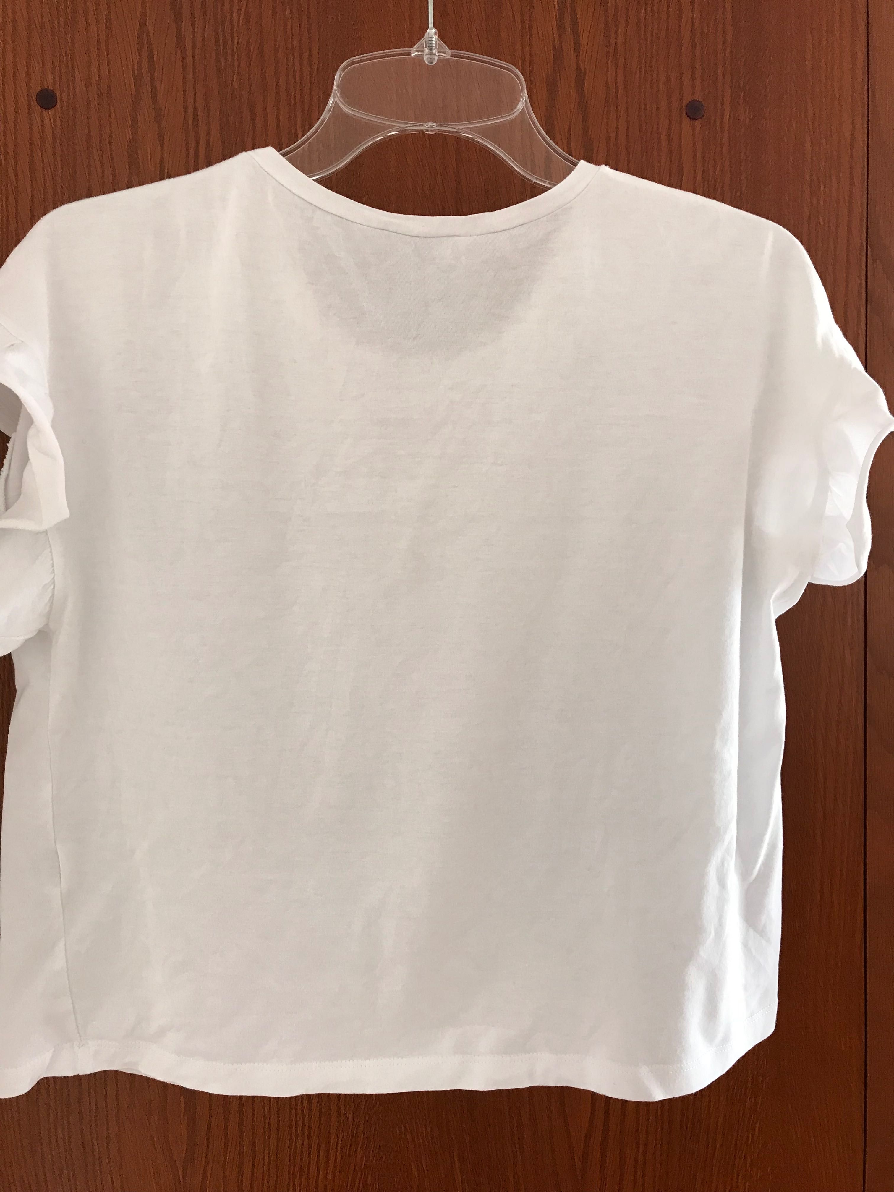 Zara biała bawełniana 100% bawełna  bluzka falbanki M