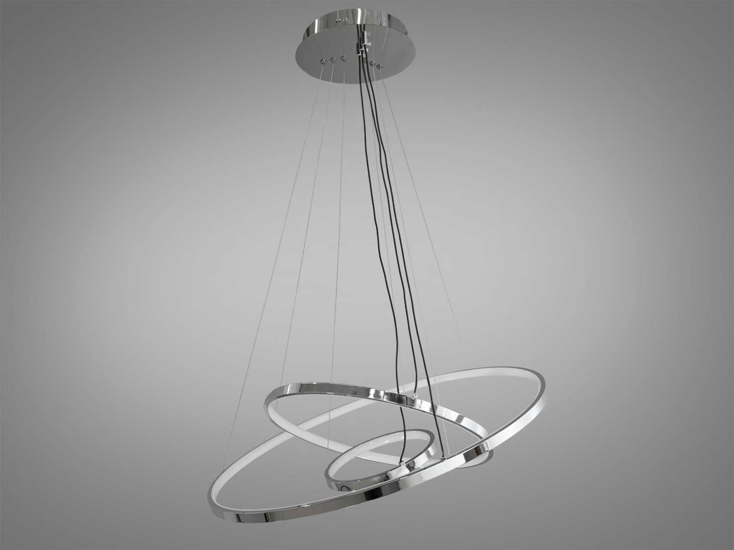 Елегантна LED люстра підвісна в кухню, 100W, хром