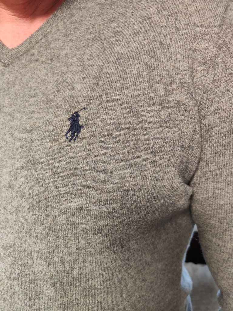 Super sweterek z wełny merino Polo Ralph Lauren rozm L jak nowy